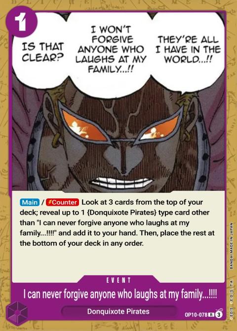 I Do Not Forgive Those Who Laugh at My Family!!!