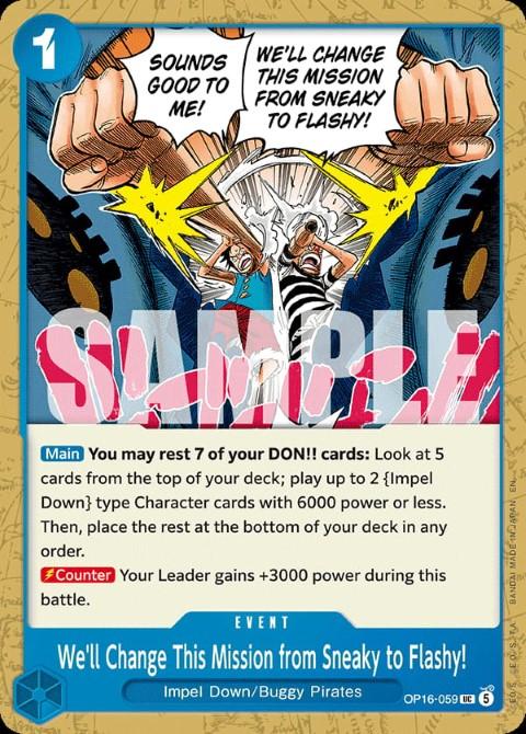 We'll Change This Mission from Sneaky to Flashy!